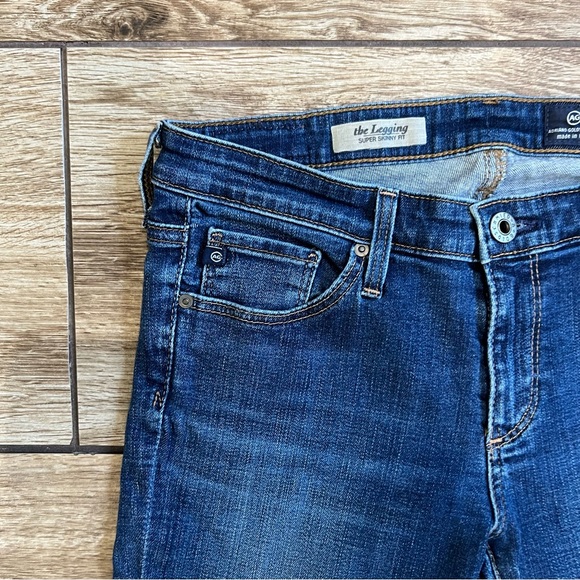 AG Adriano Goldschmied The Legging Super Skinny Fit Jeans Size 27 R Dark Blue - Picture 10 of 15